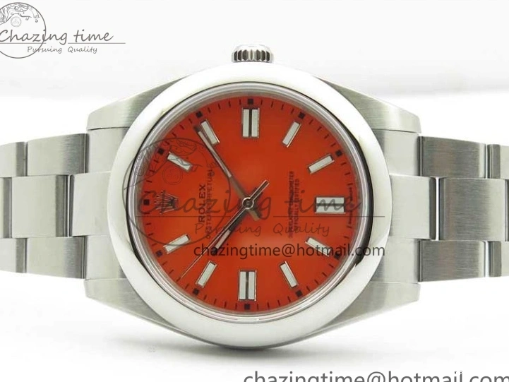 1103 Casual Oyster Perpetual 41mm 124300 EWF Best Edition Red Dial on SS Bracelet A 2856